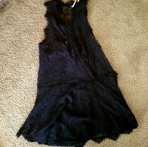 Free people Black Mini Dress Size M - Picture 6 of 7